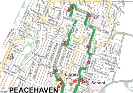 Meridian Line Meander OS Map